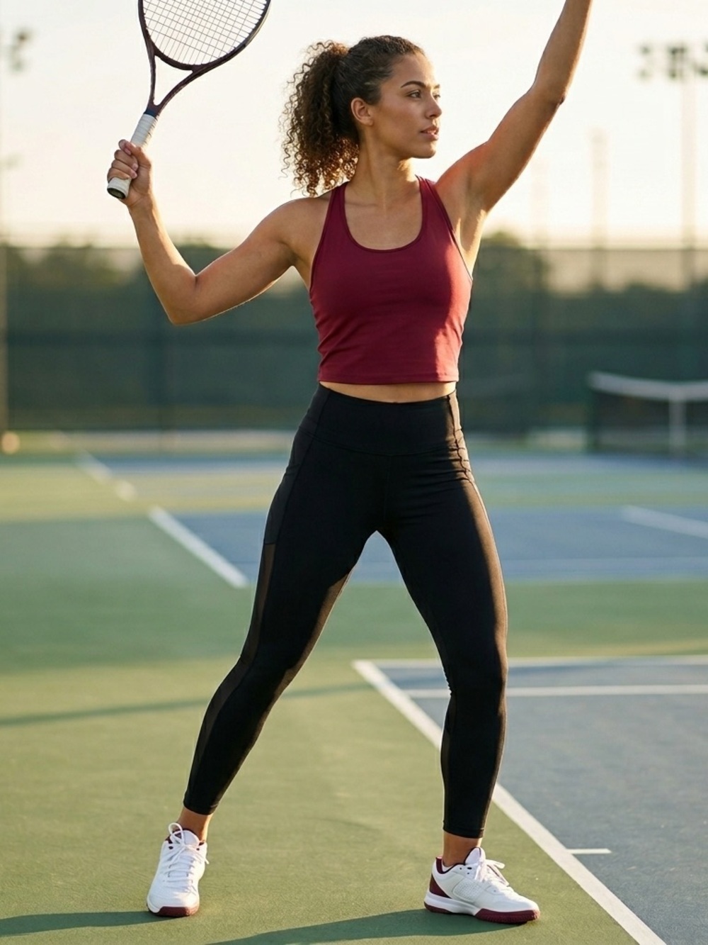 Eastbay Women’s Burgundy Maroon Athletic Crop Tank Top Small Lightweight